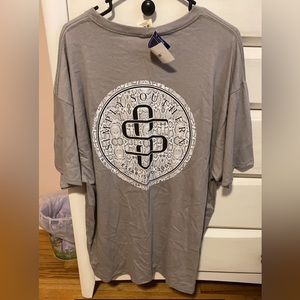Simply Southern Grey Snake Skin T-Shirt- Size: 2X